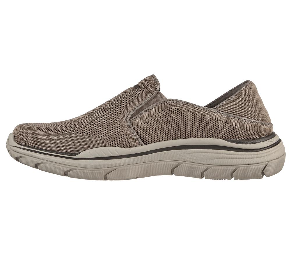 Men Skechers Relaxed Fit: Expected 2.0 - Demar Slip On Shoes Taupe Brown  USA |  1809-DXVIE