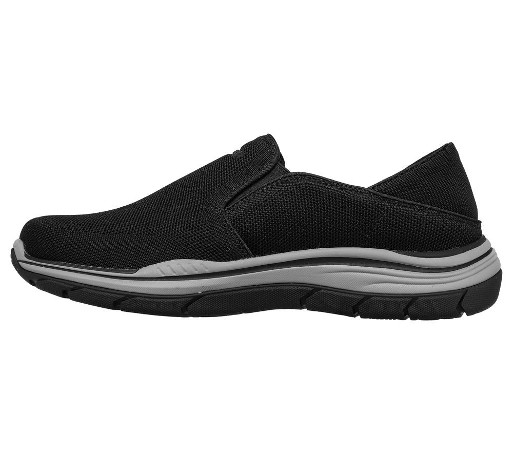 Men Skechers Relaxed Fit: Expected 2.0 - Demar Slip On Shoes Black  USA |  4632-DRNLX