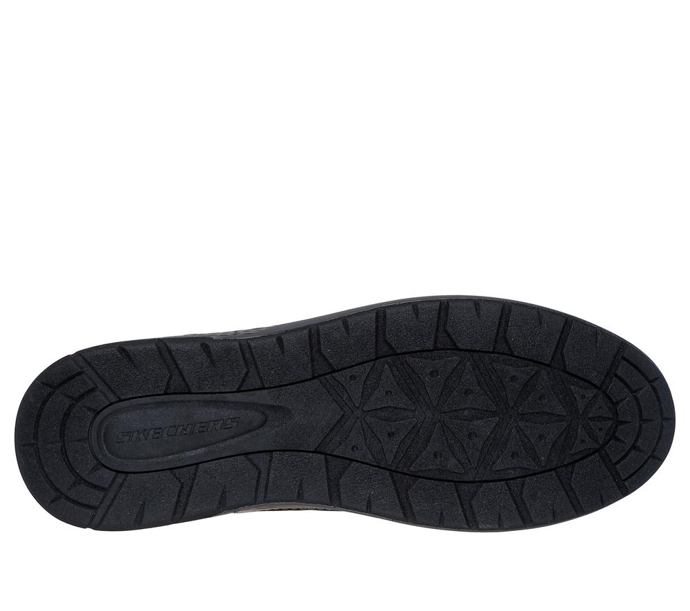 Men Skechers Relaxed Fit: Garlan - Deno Lace Up Black  USA |  5062-TLZXC