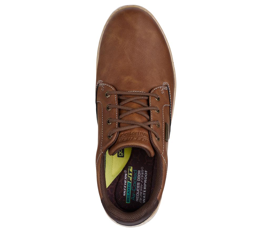 Men Skechers Relaxed Fit: Garlan - Pryor Lace Up Brown  USA |  0568-LPDKY