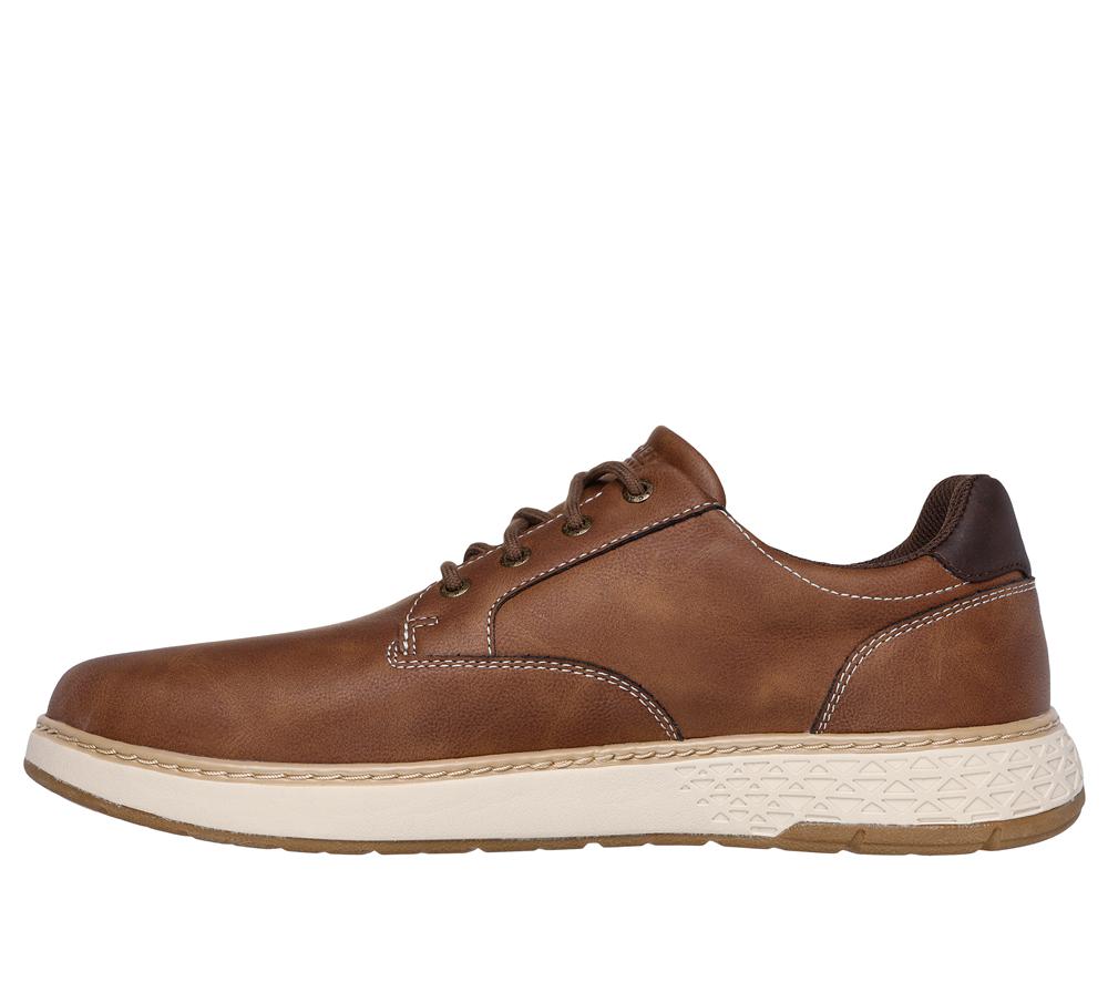 Men Skechers Relaxed Fit: Garlan - Pryor Lace Up Brown  USA |  0568-LPDKY