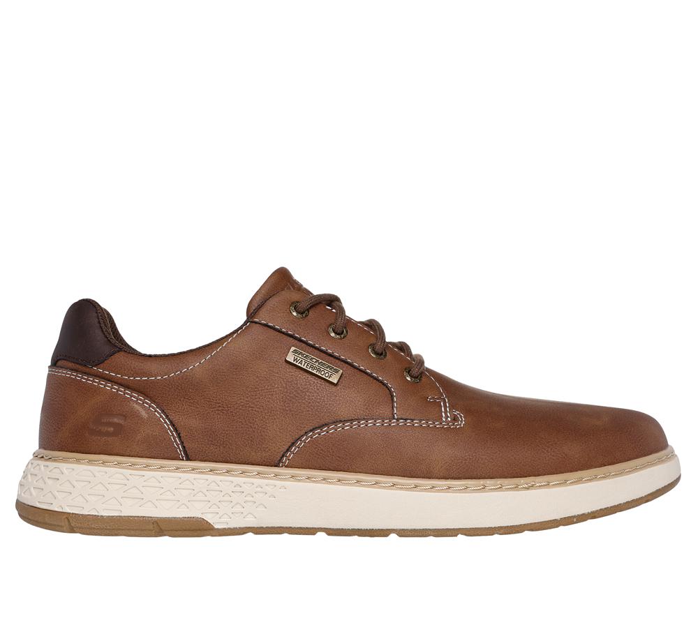 Men Skechers Relaxed Fit: Garlan - Pryor Lace Up Brown  USA |  0568-LPDKY