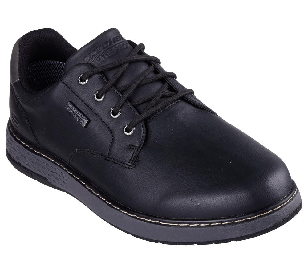 Men Skechers Relaxed Fit: Garlan - Pryor Lace Up Black  USA |  9235-ETJSD