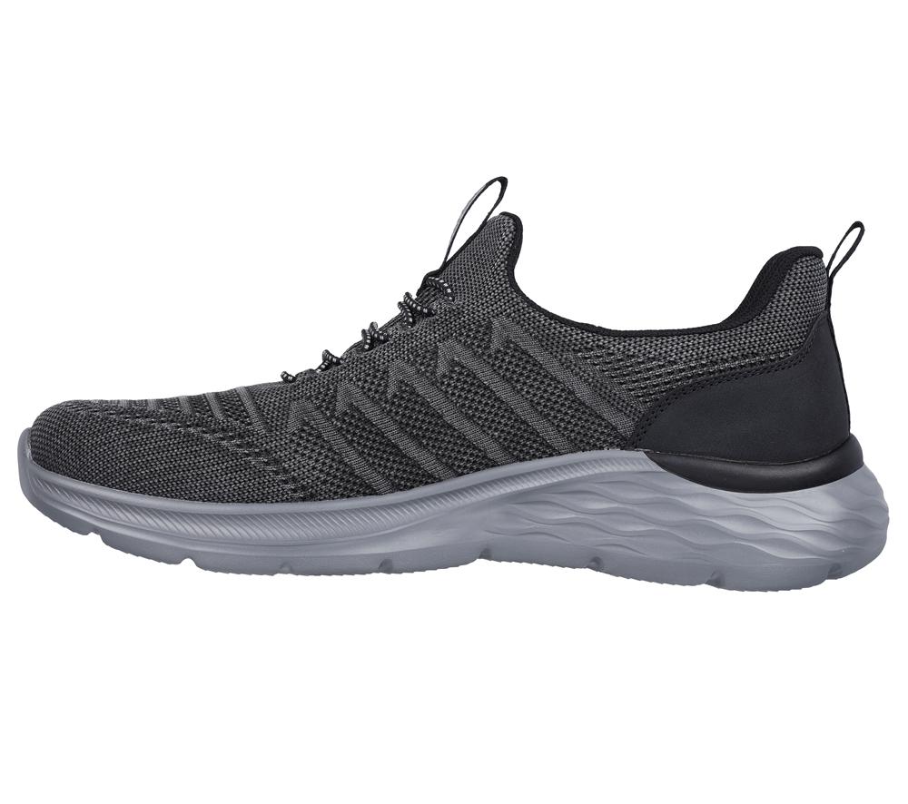 Men Skechers Relaxed Fit: Garner - Crispin Slip On Shoes Black  USA |  6025-HNSCF