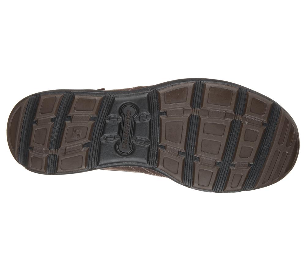 Men Skechers Relaxed Fit: Harper - Forde Slip On Shoes Dark Brown  USA |  3654-GRLMV