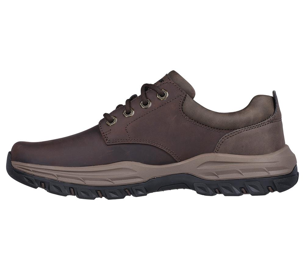 Men Skechers Relaxed Fit: Knowlson - Leland Lace Up Dark Brown  USA |  2956-QIMLK