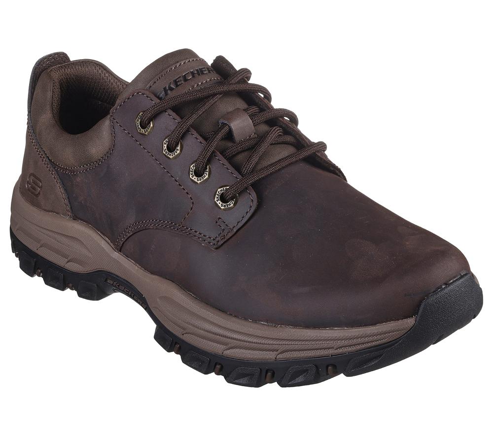 Men Skechers Relaxed Fit: Knowlson - Leland Lace Up Dark Brown  USA |  2956-QIMLK