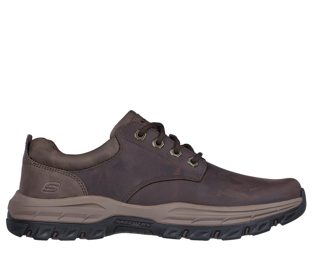 Men Skechers Relaxed Fit: Knowlson - Leland Lace Up Dark Brown  USA |  2956-QIMLK