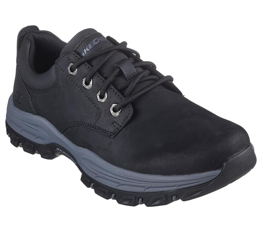 Men Skechers Relaxed Fit: Knowlson - Leland Lace Up Black  USA |  8053-WBISP