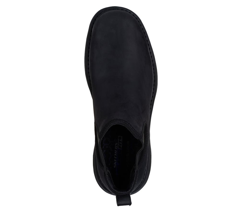 Men Skechers Relaxed Fit: Lockett - Heath Boots Black  USA |  1453-TMROE