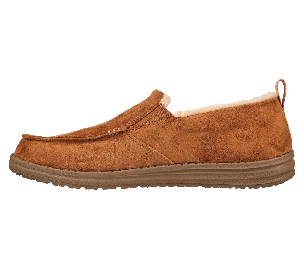 Men Skechers Relaxed Fit: Melson - Willmore Slip On Shoes Tan Grey  USA |  2709-OJMIR