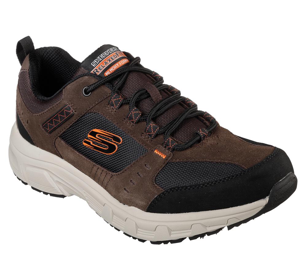 Men Skechers Relaxed Fit: Oak Canyon Sneakers Chocolate / Black  USA |  5719-SEOMW