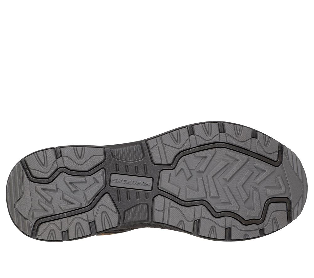 Men Skechers Relaxed Fit: Oak Canyon - Rydell Lace Up Stone / Brown  USA |  7350-FHMRU