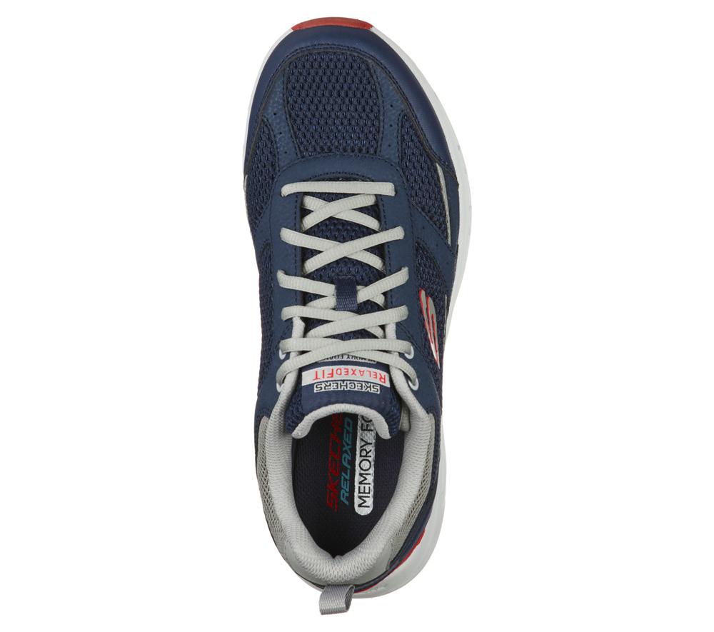 Men Skechers Relaxed Fit: Oak Canyon - Verketta Sneakers Navy / Gray  USA |  6910-BORUV