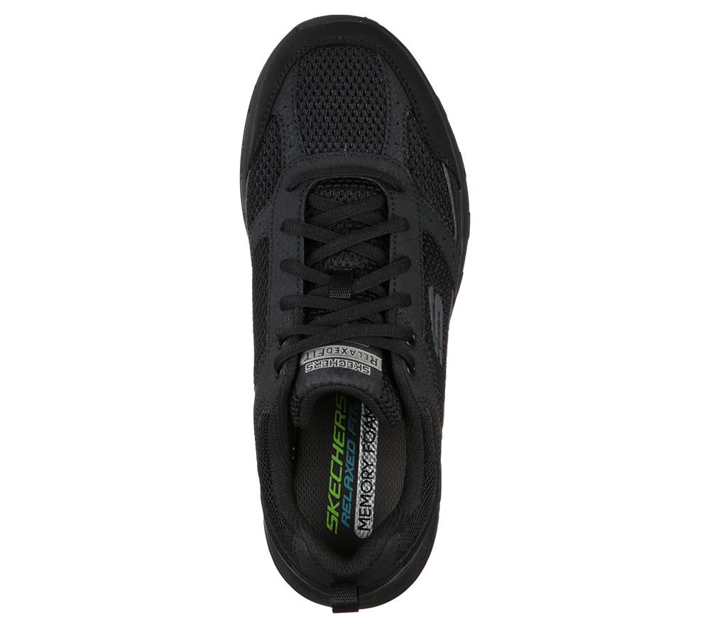 Men Skechers Relaxed Fit: Oak Canyon - Verketta Lace Up Black  USA |  9782-PDSNL