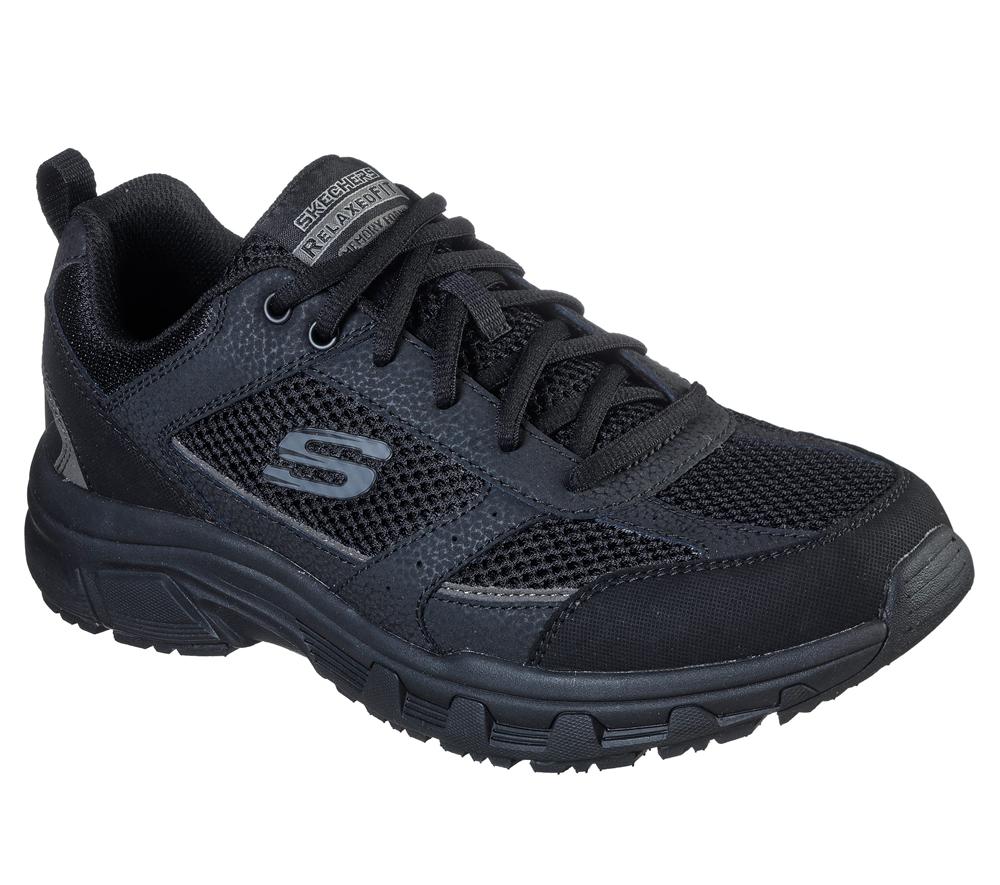 Men Skechers Relaxed Fit: Oak Canyon - Verketta Lace Up Black  USA |  9782-PDSNL