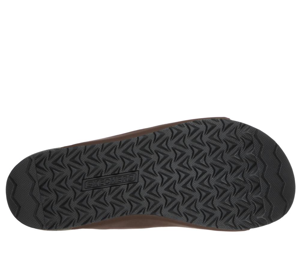 Men Skechers Relaxed Fit: Pelem - Rolento Sandals Chocolate Brown  USA |  9084-DNUTB