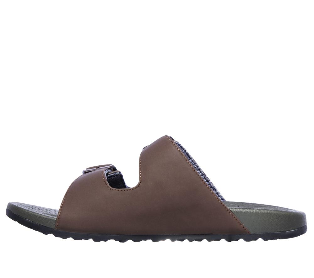 Men Skechers Relaxed Fit: Pelem - Rolento Sandals Chocolate Brown  USA |  9084-DNUTB
