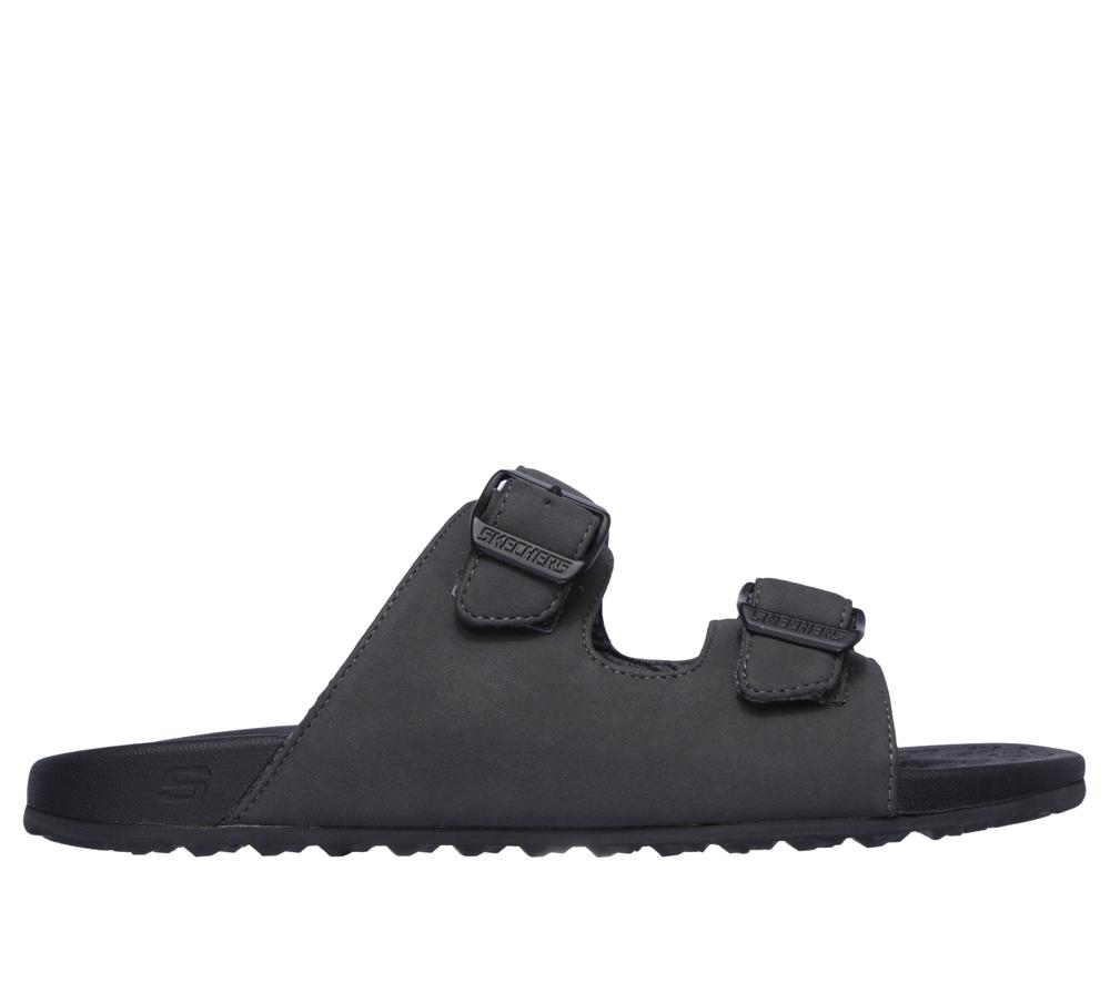 Men Skechers Relaxed Fit: Pelem - Rolento Sandals Black  USA |  9301-EKMSZ