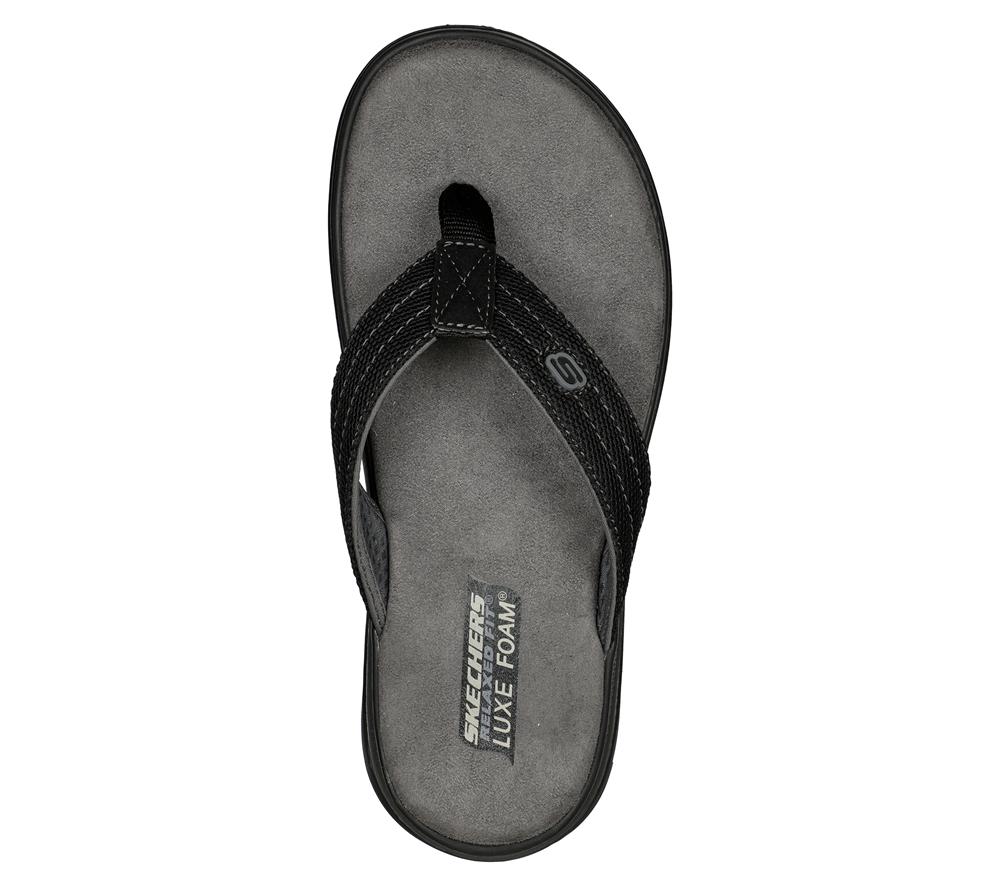 Men Skechers Relaxed Fit: Proven SD - Baylis Slip On Shoes Black  USA |  8503-GDEIC