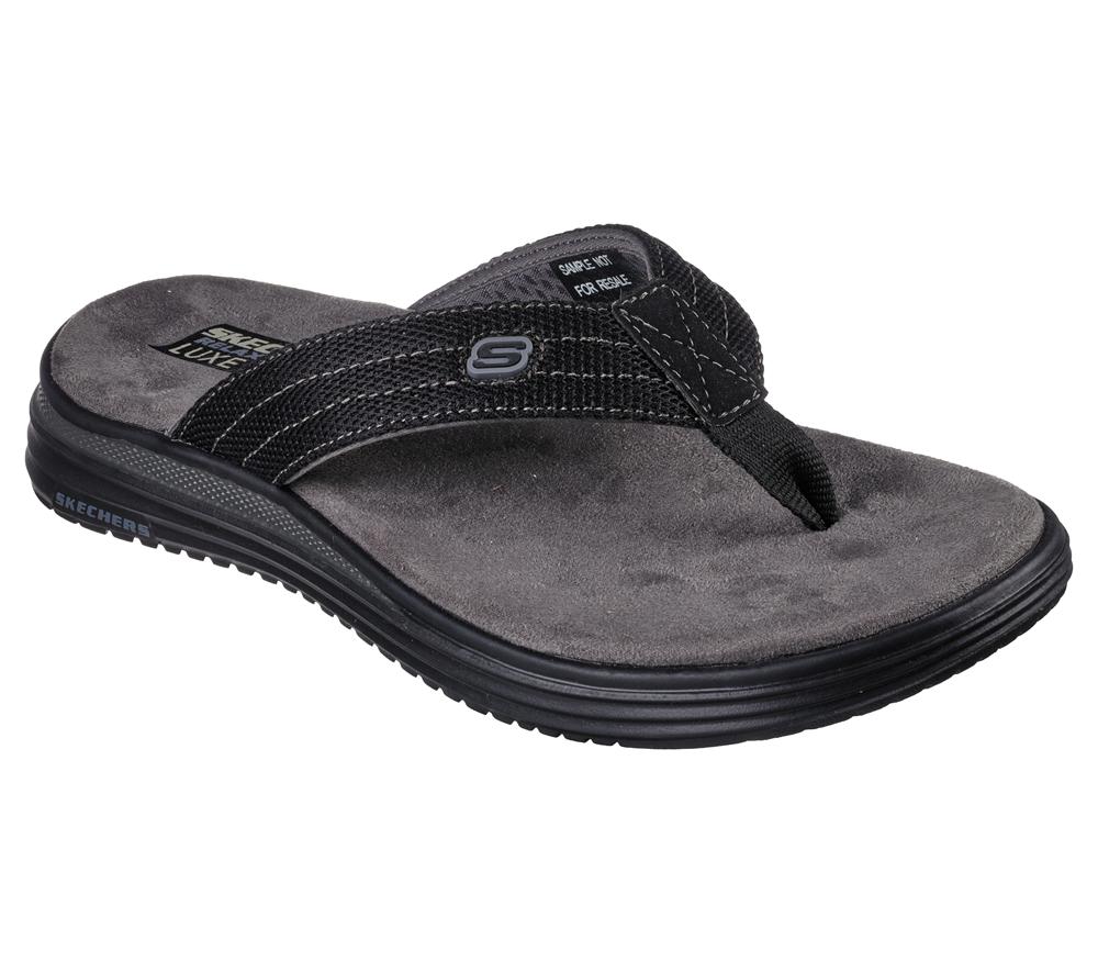 Men Skechers Relaxed Fit: Proven SD - Baylis Slip On Shoes Black  USA |  8503-GDEIC