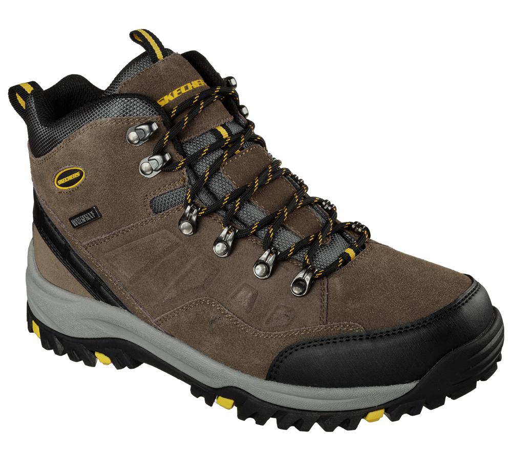 Men Skechers Relaxed Fit: Relment - Pelmo Lace Up Khaki  USA |  2165-TOJGM