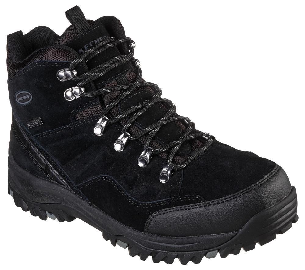 Men Skechers Relaxed Fit: Relment - Pelmo Boots Black  USA |  3142-TEQNF