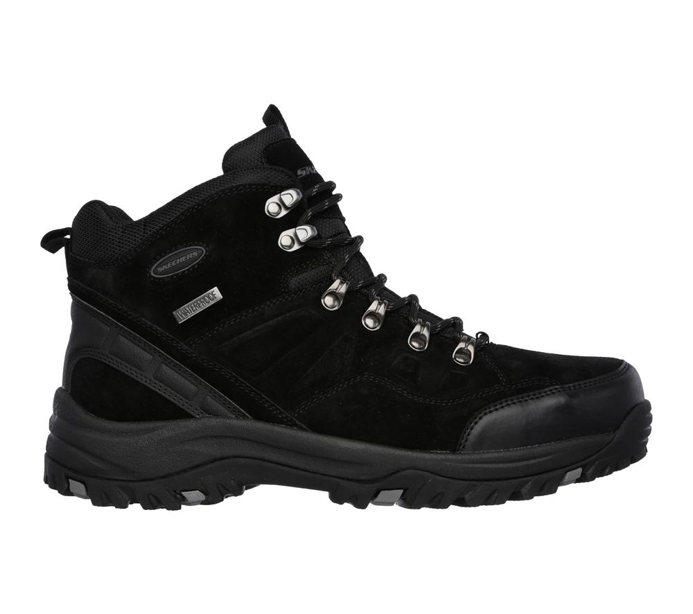 Men Skechers Relaxed Fit: Relment - Pelmo Boots Black  USA |  3142-TEQNF