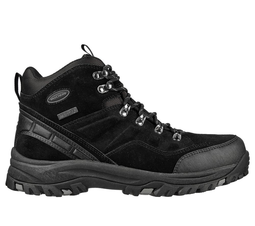 Men Skechers Relaxed Fit: Relment - Pelmo Boots Black  USA |  3142-TEQNF