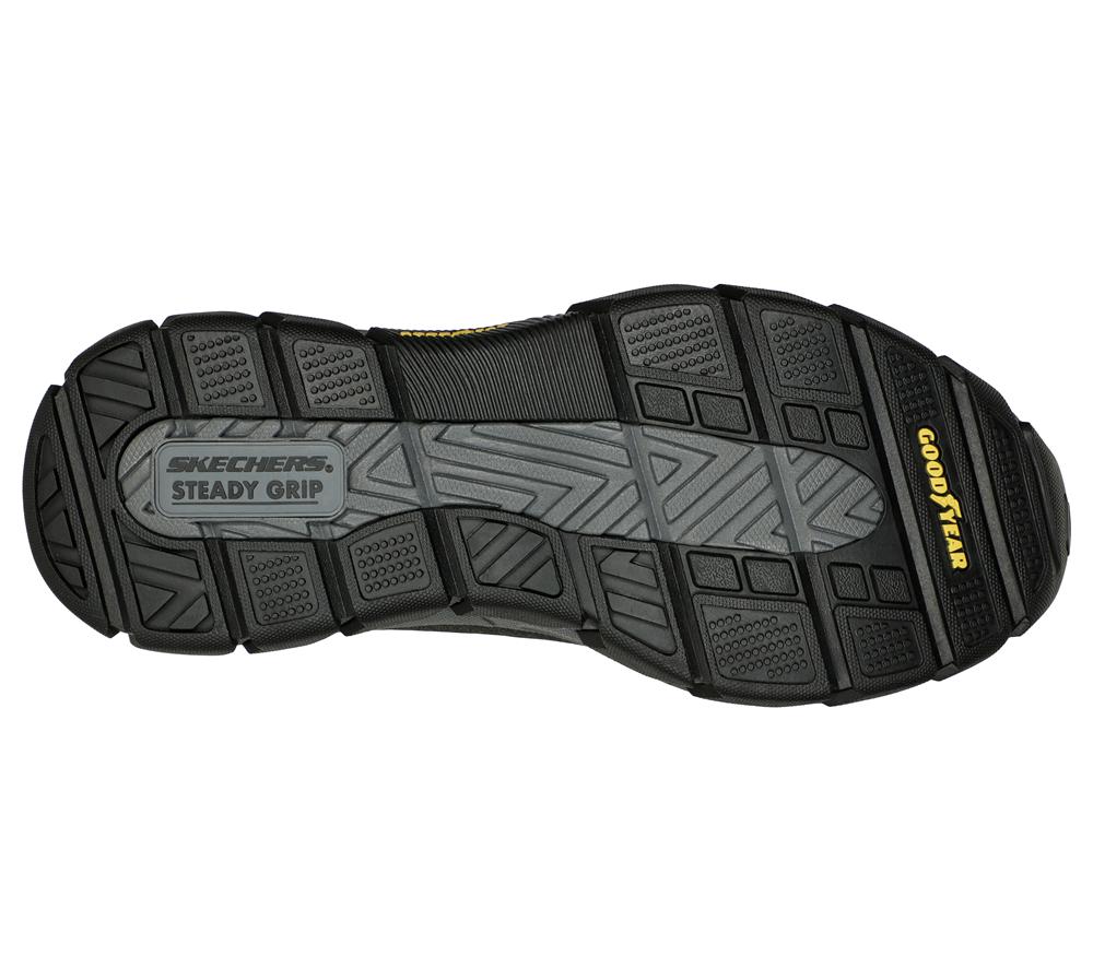 Men Skechers Relaxed Fit: Respected - Boswell Lace Up Black  USA |  6154-XJCNT