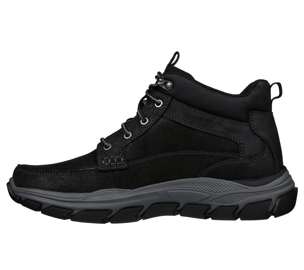Men Skechers Relaxed Fit: Respected - Boswell Lace Up Black  USA |  6154-XJCNT