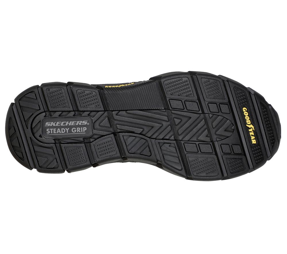 Men Skechers Relaxed Fit: Respected - Edgemere Lace Up Black  USA |  2895-DLBGU