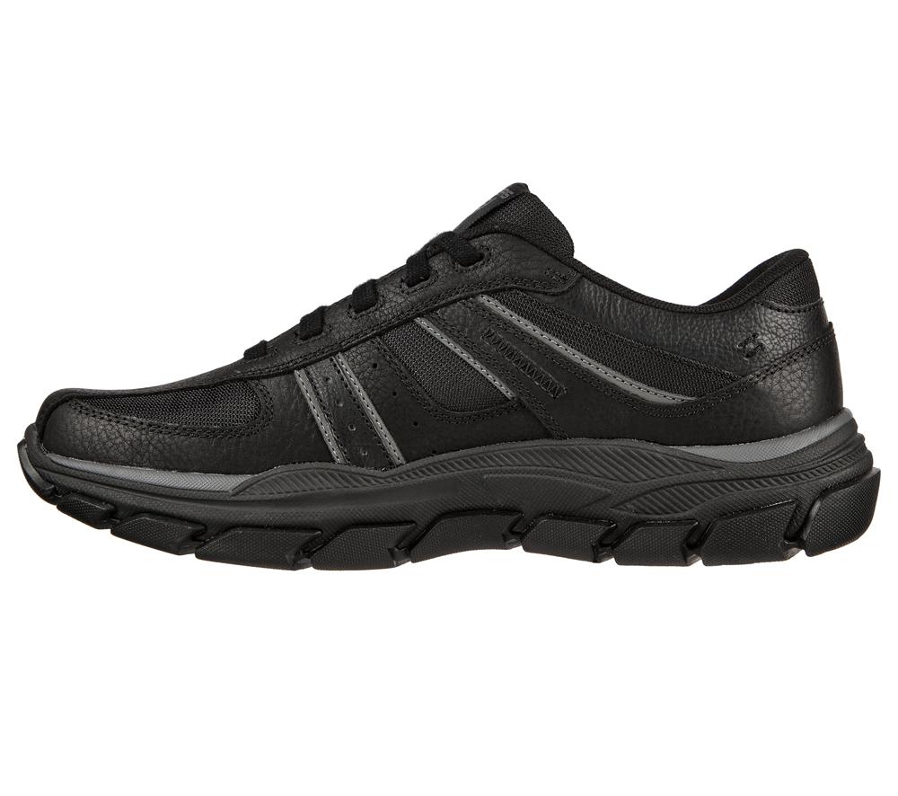 Men Skechers Relaxed Fit: Respected - Edgemere Lace Up Black  USA |  2895-DLBGU