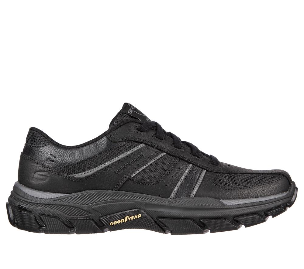 Men Skechers Relaxed Fit: Respected - Edgemere Lace Up Black  USA |  2895-DLBGU