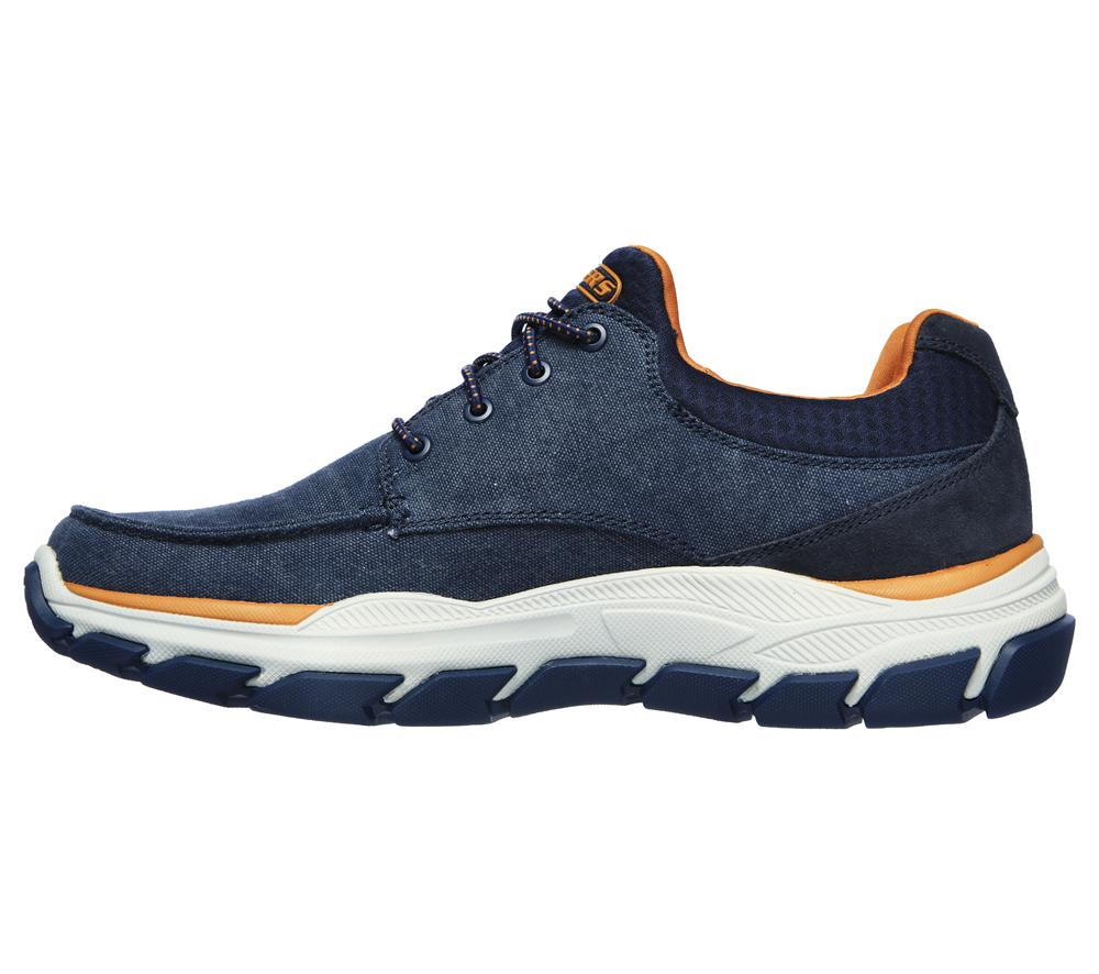 Men Skechers Relaxed Fit: Respected - Loleto Canvas Shoes Navy  USA |  7436-TEVLY