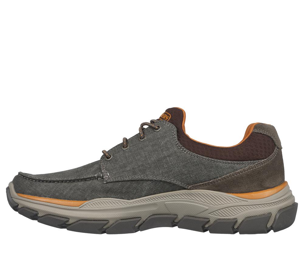 Men Skechers Relaxed Fit: Respected - Loleto Canvas Shoes Brown  USA |  1927-EJVQA