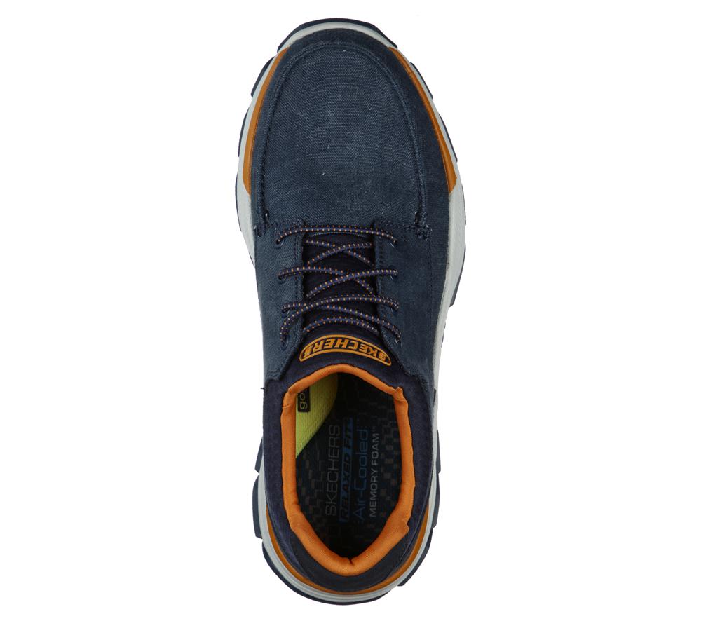 Men Skechers Relaxed Fit: Respected - Loleto Boat Shoes Navy  USA |  3985-NIVSE