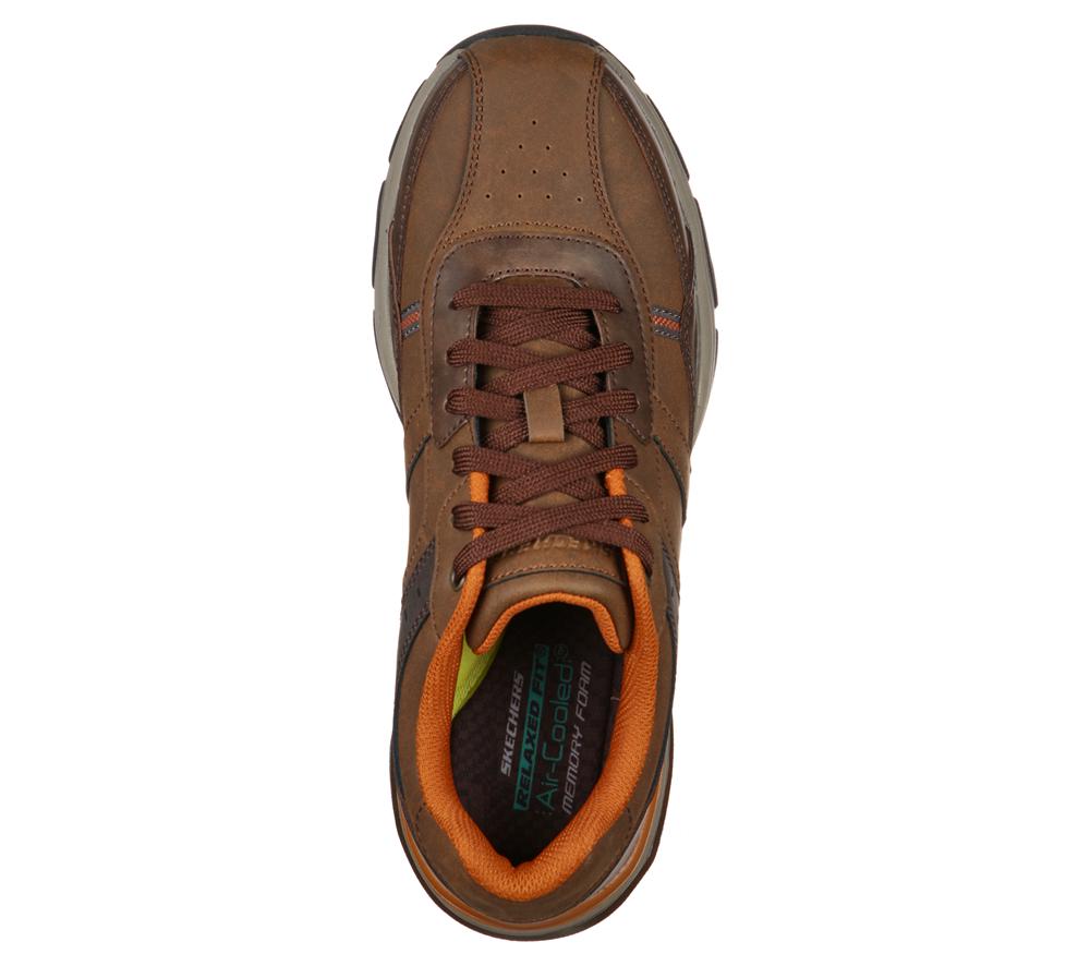 Men Skechers Relaxed Fit: Romago - Elmen Lace Up Brown  USA |  2590-FZCTD