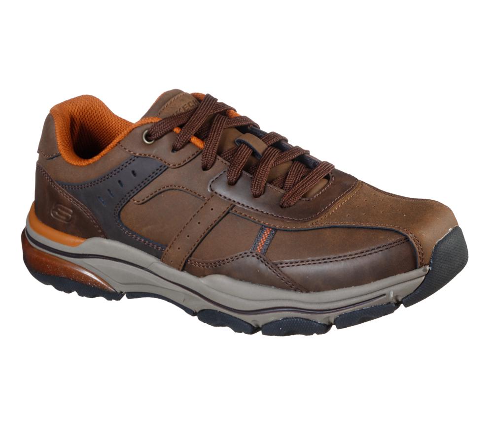Men Skechers Relaxed Fit: Romago - Elmen Lace Up Brown  USA |  2590-FZCTD