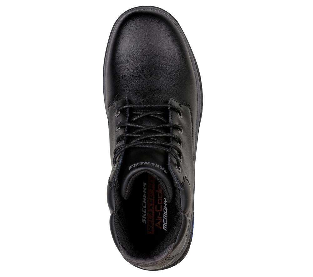 Men Skechers Relaxed Fit: Segment 2.0 - Brogden Lace Up Black  USA |  9652-TAJZU