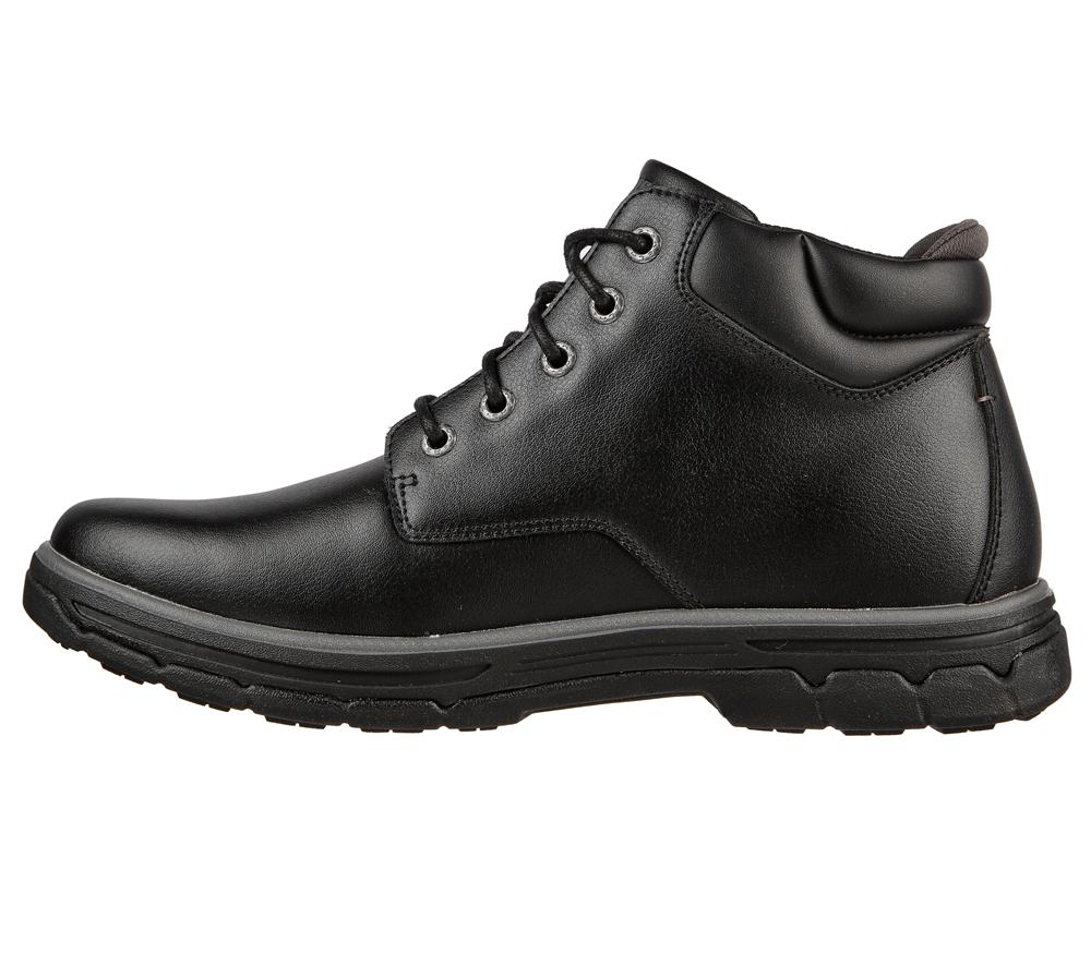 Men Skechers Relaxed Fit: Segment 2.0 - Brogden Lace Up Black  USA |  9652-TAJZU
