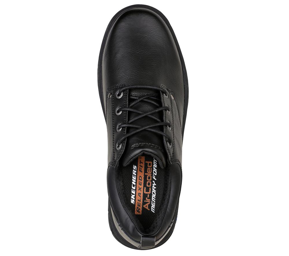 Men Skechers Relaxed Fit: Segment 2.0 - Seggler Lace Up Black  USA |  5983-UAQYS