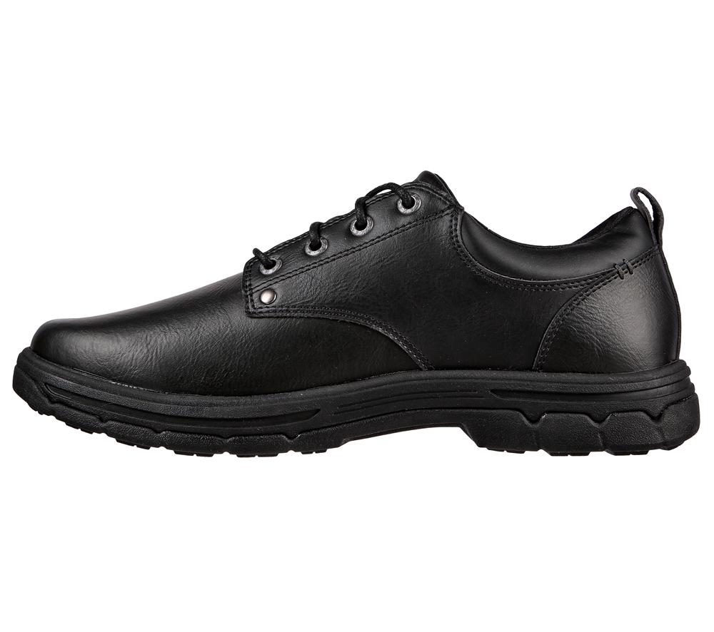 Men Skechers Relaxed Fit: Segment 2.0 - Seggler Lace Up Black  USA |  5983-UAQYS