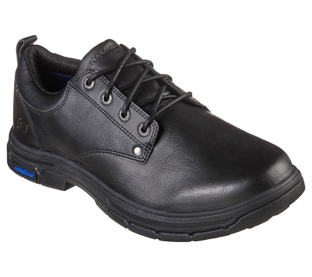 Men Skechers Relaxed Fit: Segment 2.0 - Seggler Lace Up Black  USA |  5983-UAQYS