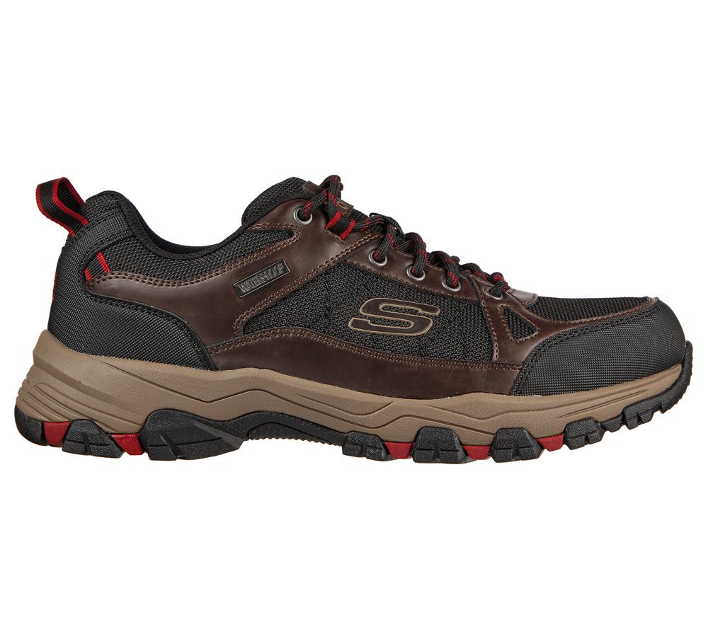 Men Skechers Relaxed Fit: Selmen - Cormack Lace Up Chocolate / Black  USA |  7859-ZDUHJ