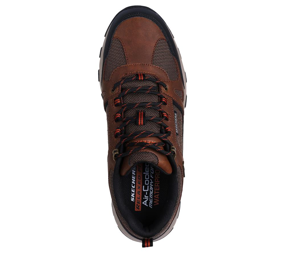 Men Skechers Relaxed Fit: Selmen - Forel Lace Up Brown / Black  USA |  6901-TWGOY