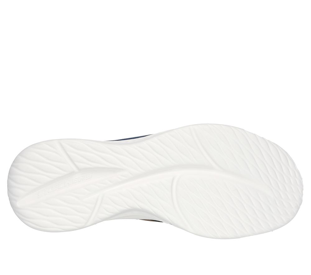 Men Skechers Relaxed Fit: Slade - Breyer Slip On Shoes Navy / Tan  USA |  7619-FBJDT
