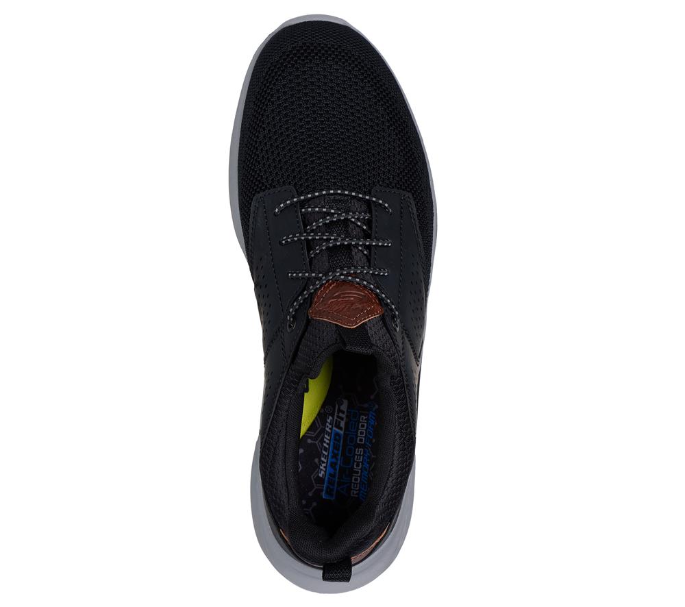 Men Skechers Relaxed Fit: Slade - Breyer Slip On Shoes Black  USA |  9068-FSBOU