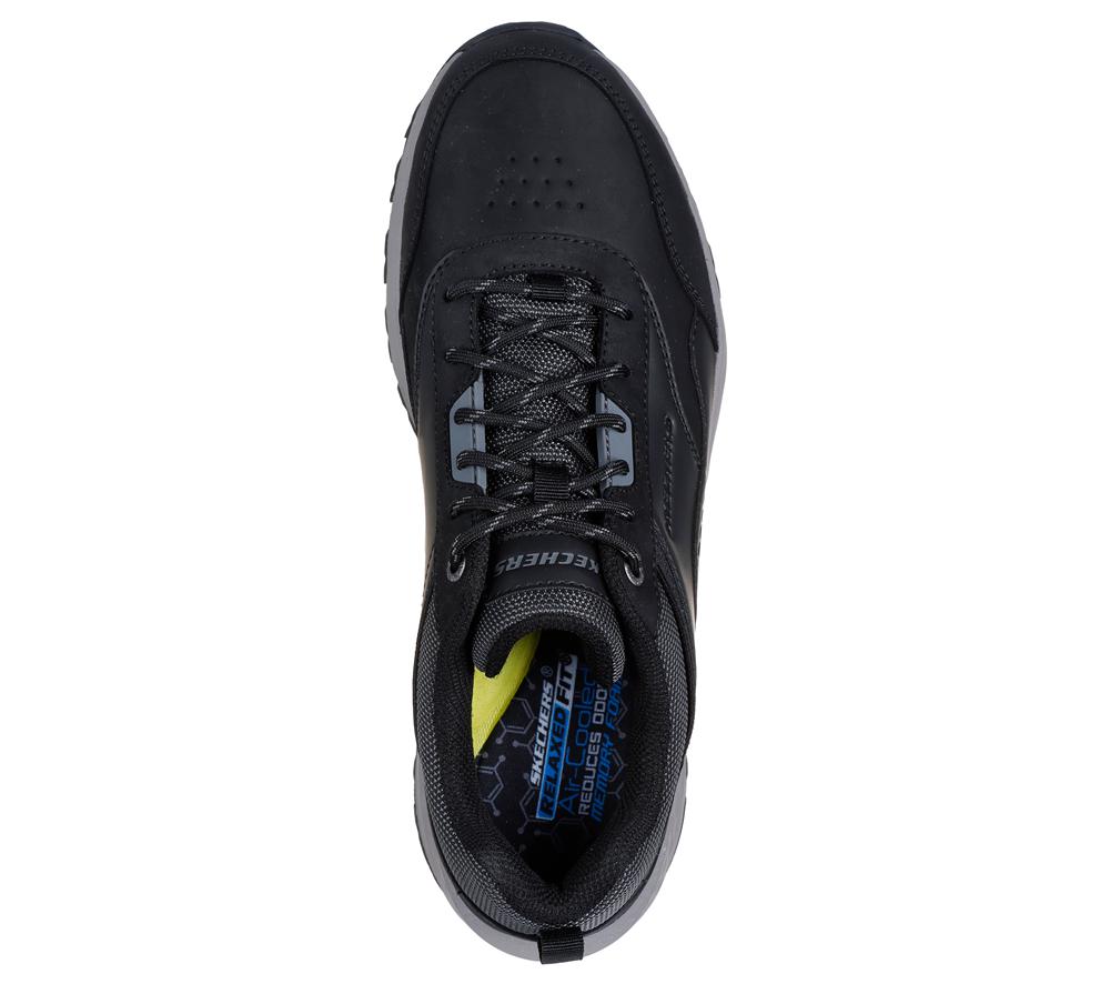 Men Skechers Relaxed Fit: Slade - Peralto Lace Up Black  USA |  0385-OGBXE