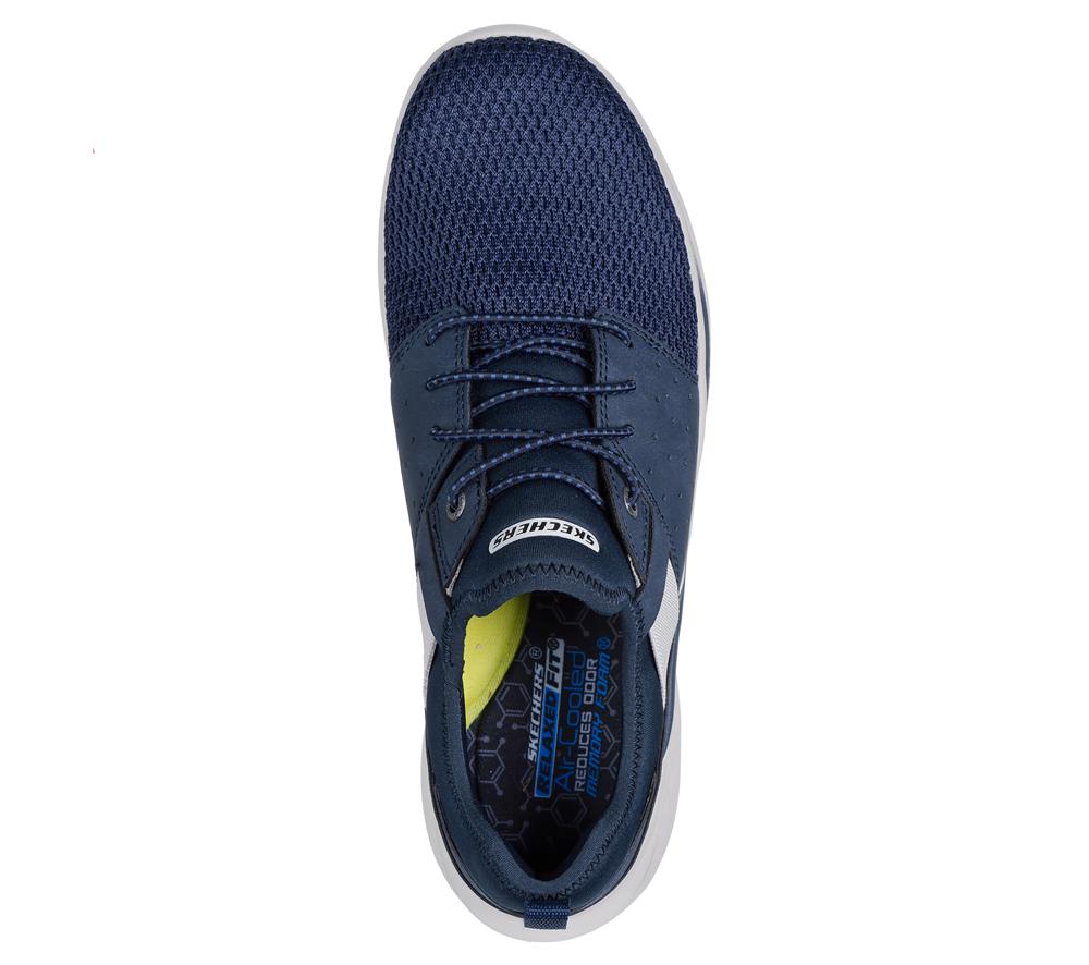 Men Skechers Relaxed Fit: Slade - Raymar Slip On Shoes Navy  USA |  2407-JKEOF